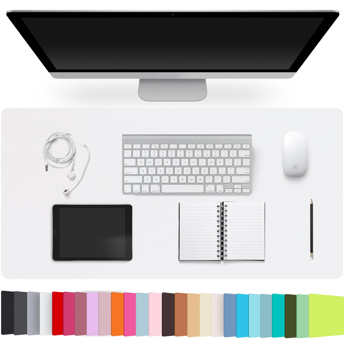 Leather Desk Pad Protector,Non-Slip Desk Pad,on-Slip PU Leather Large Mouse Pad,Easy Clean Desk Protecor Mat,Writing Pad for Office Work/Home/Decor