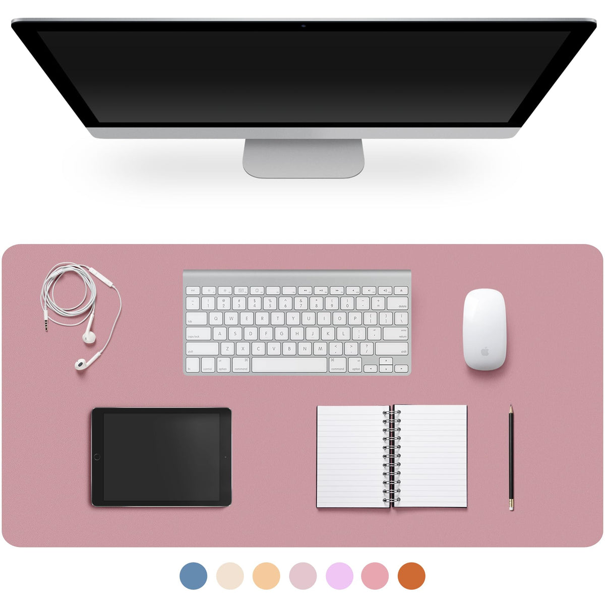 Leather Desk Pad Protector,Non-Slip Desk Pad,on-Slip PU Leather Large Mouse Pad,Easy Clean Desk Protecor Mat,Writing Pad for Office Work/Home/Decor