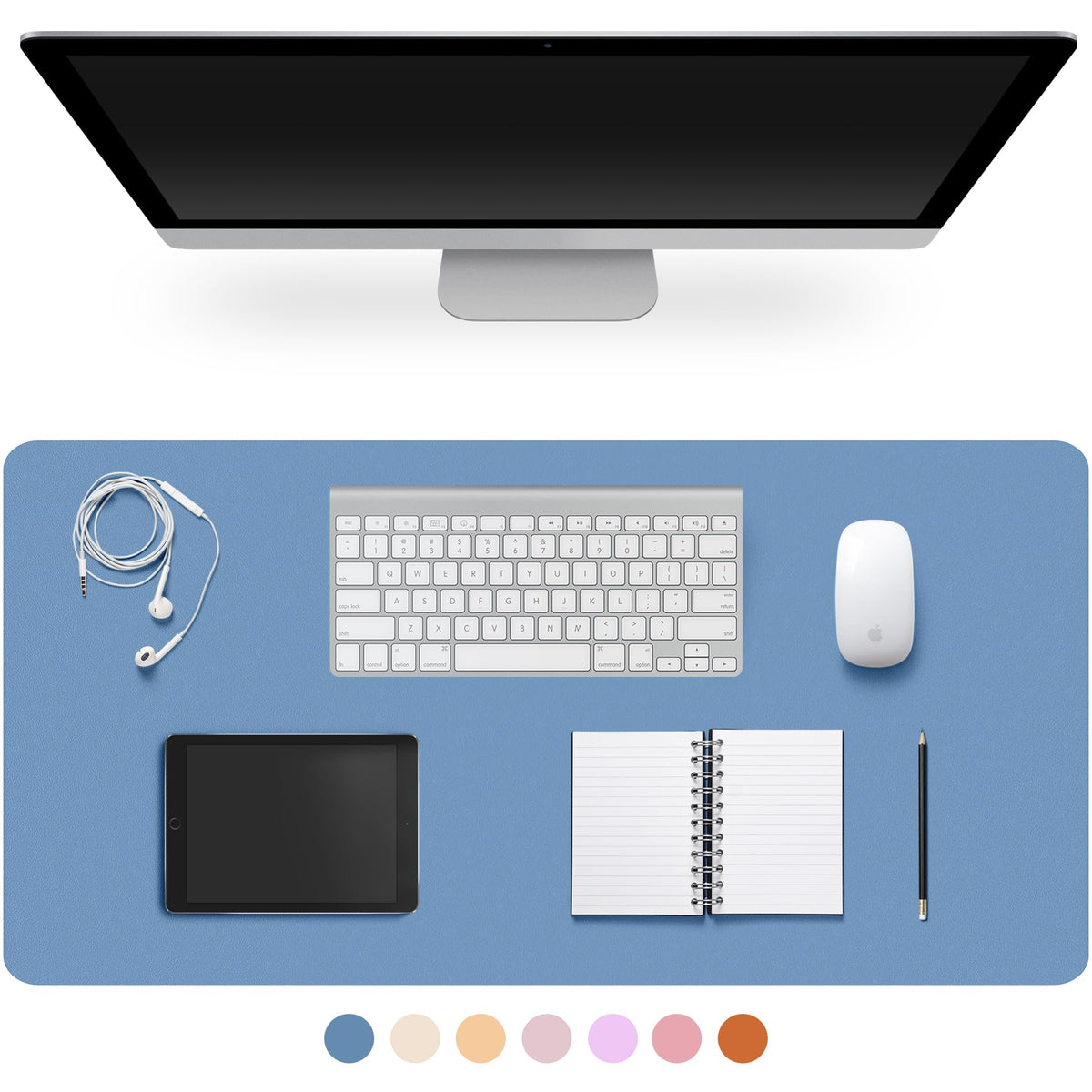 Leather Desk Pad Protector,Non-Slip Desk Pad,on-Slip PU Leather Large Mouse Pad,Easy Clean Desk Protecor Mat,Writing Pad for Office Work/Home/Decor