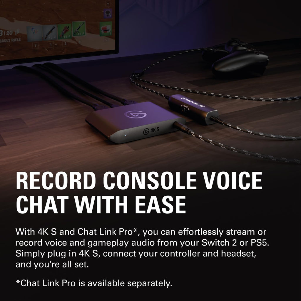 Elgato 4K Capture Card for Streaming and Recording