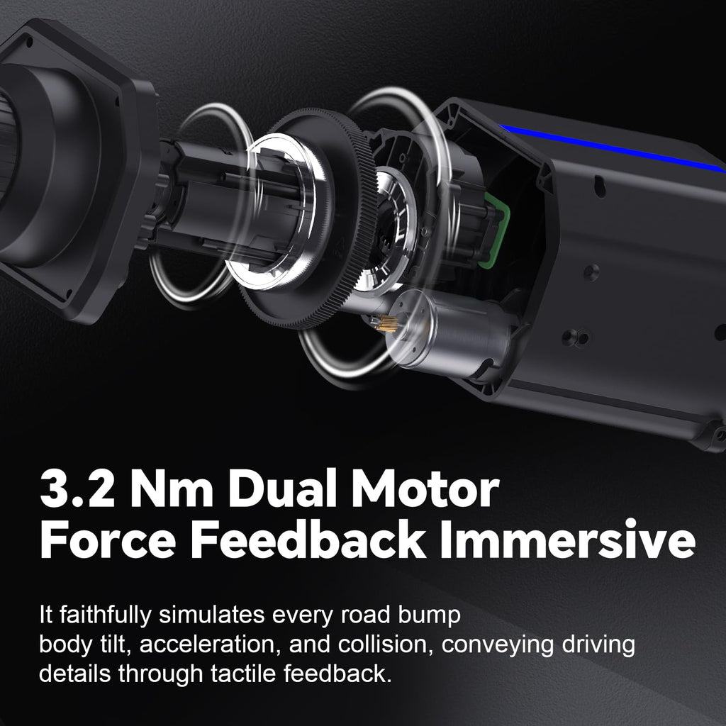 PXN V99 Force Feedback Racing Wheel, with Pedals and Shifter