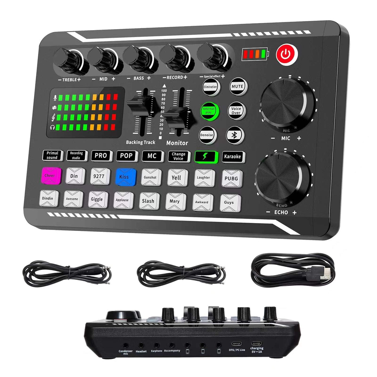 SINWE Live Sound Card & Audio Interface with DJ Mixer Effects