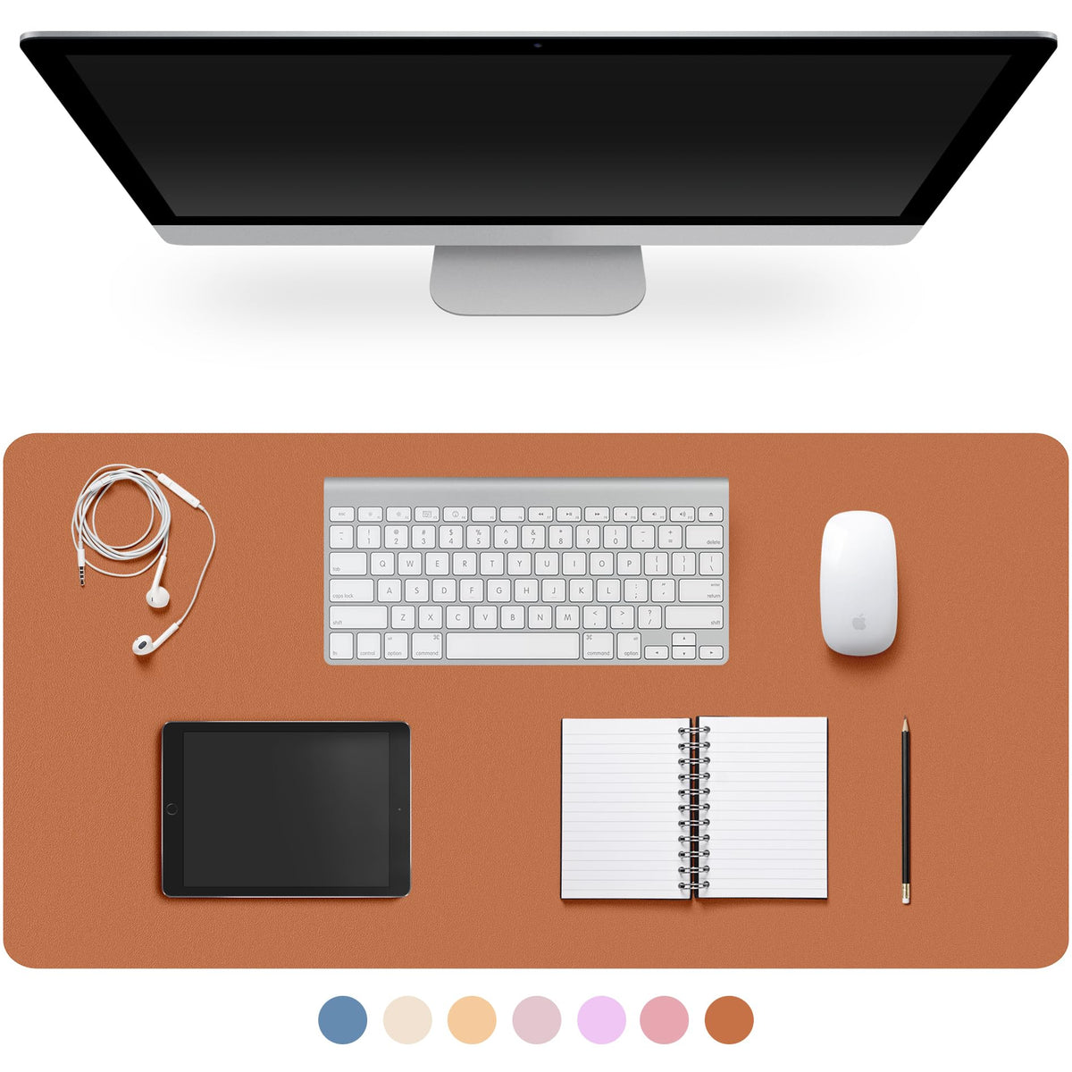 Leather Desk Pad Protector,Non-Slip Desk Pad,on-Slip PU Leather Large Mouse Pad,Easy Clean Desk Protecor Mat,Writing Pad for Office Work/Home/Decor