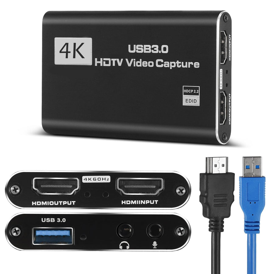 4K HD USB 3.0 Video Capture Card with Plug & Play Design