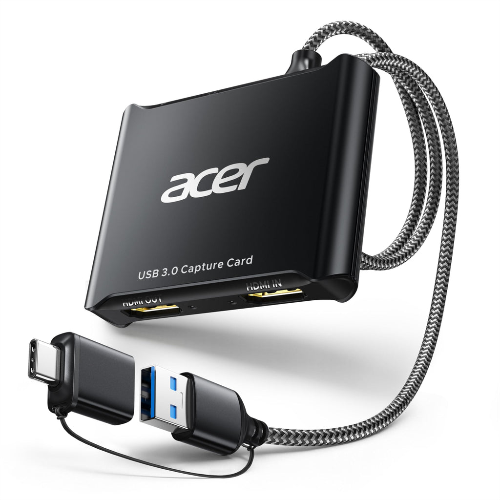 USB 3.0 Capture Card with 4K Loop-Out - Black/Dark Gray