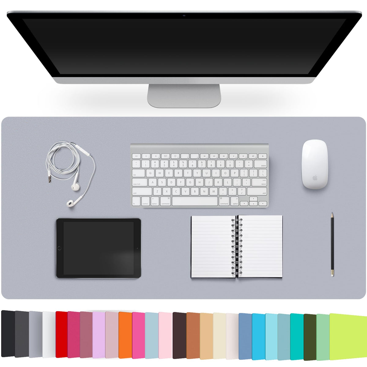 Leather Desk Pad Protector,Non-Slip Desk Pad,on-Slip PU Leather Large Mouse Pad,Easy Clean Desk Protecor Mat,Writing Pad for Office Work/Home/Decor
