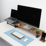 Large PU Leather Desk Pad with Non-Slip Easy-Clean Surface