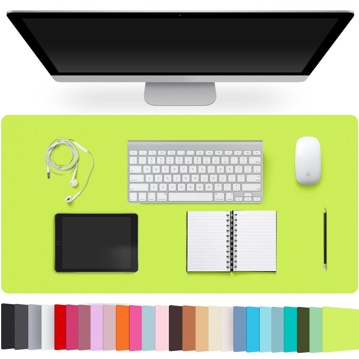 Leather Desk Pad Protector,Non-Slip Desk Pad,on-Slip PU Leather Large Mouse Pad,Easy Clean Desk Protecor Mat,Writing Pad for Office Work/Home/Decor