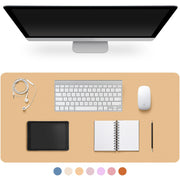 Large PU Leather Desk Pad with Non-Slip Easy-Clean Surface