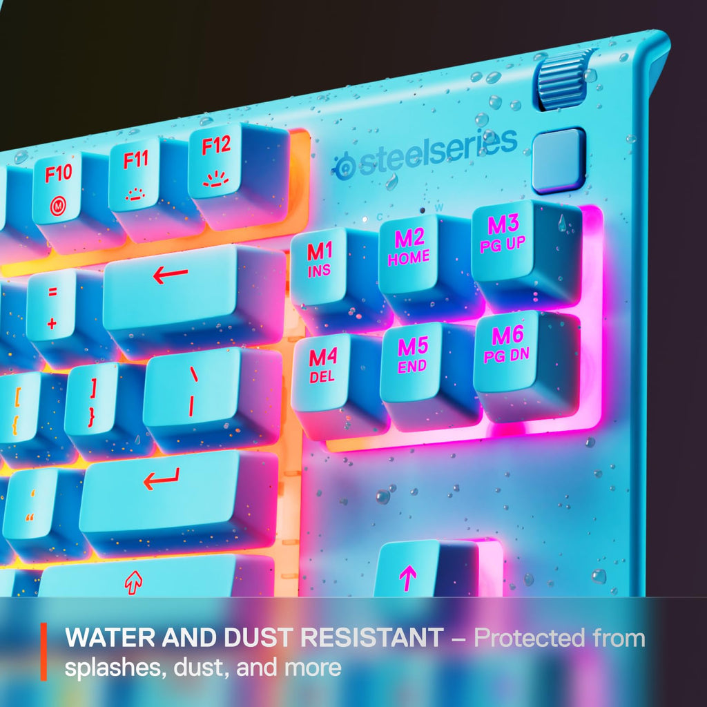 SteelSeries RGB Gaming Keyboard — Tenkeyless Compact Form Factor — 8-Zone RGB Illumination — Water and Dust Resistant — Whisper-Quiet Gaming Switch