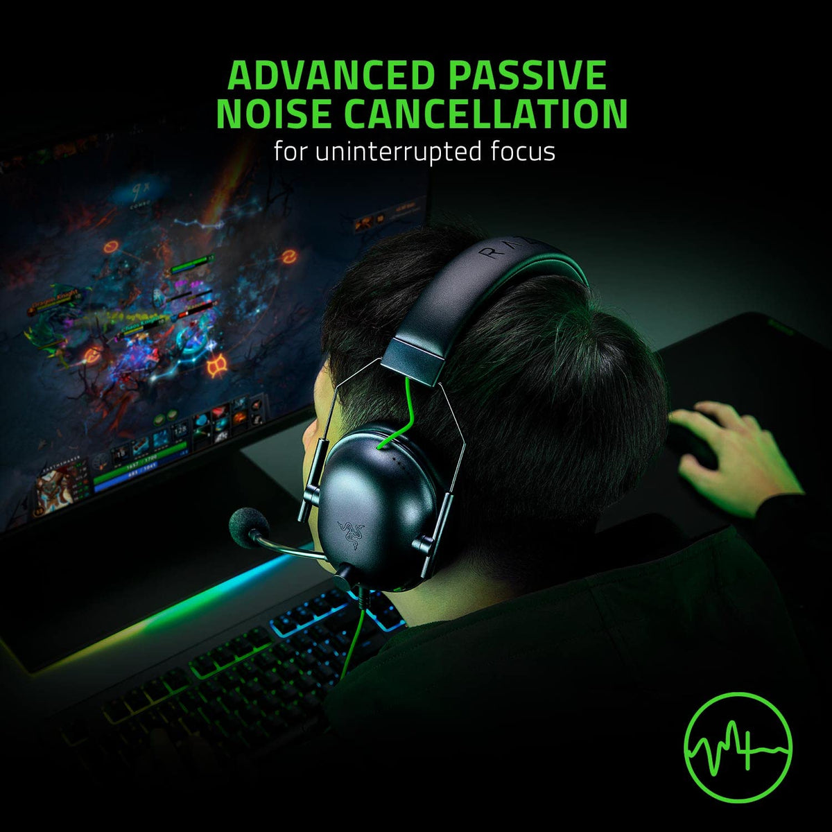Razer BlackShark V2 X PlayStation Gaming Headset: 50mm Drivers - Cardioid Mic - Lightweight - Comfortable, Noise Isolating Earcups - for PS5, Xbox Series X, PC, Switch via 3.5 mm Audio Jack - Black