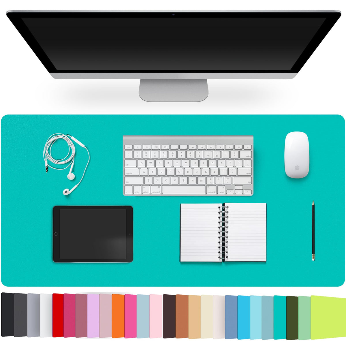 Leather Desk Pad Protector,Non-Slip Desk Pad,on-Slip PU Leather Large Mouse Pad,Easy Clean Desk Protecor Mat,Writing Pad for Office Work/Home/Decor