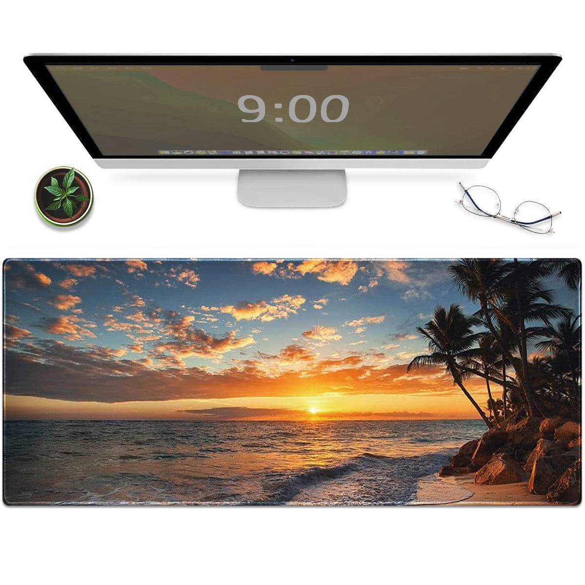 Galdas Gaming Mouse Pad XXL XL Large Long Extended Big Mousepad Non-Slip Rubber Keyboard Mouse Pad with Stitched Edges for Laptop Home Office (31.5x11.8x0.08 Inch) …