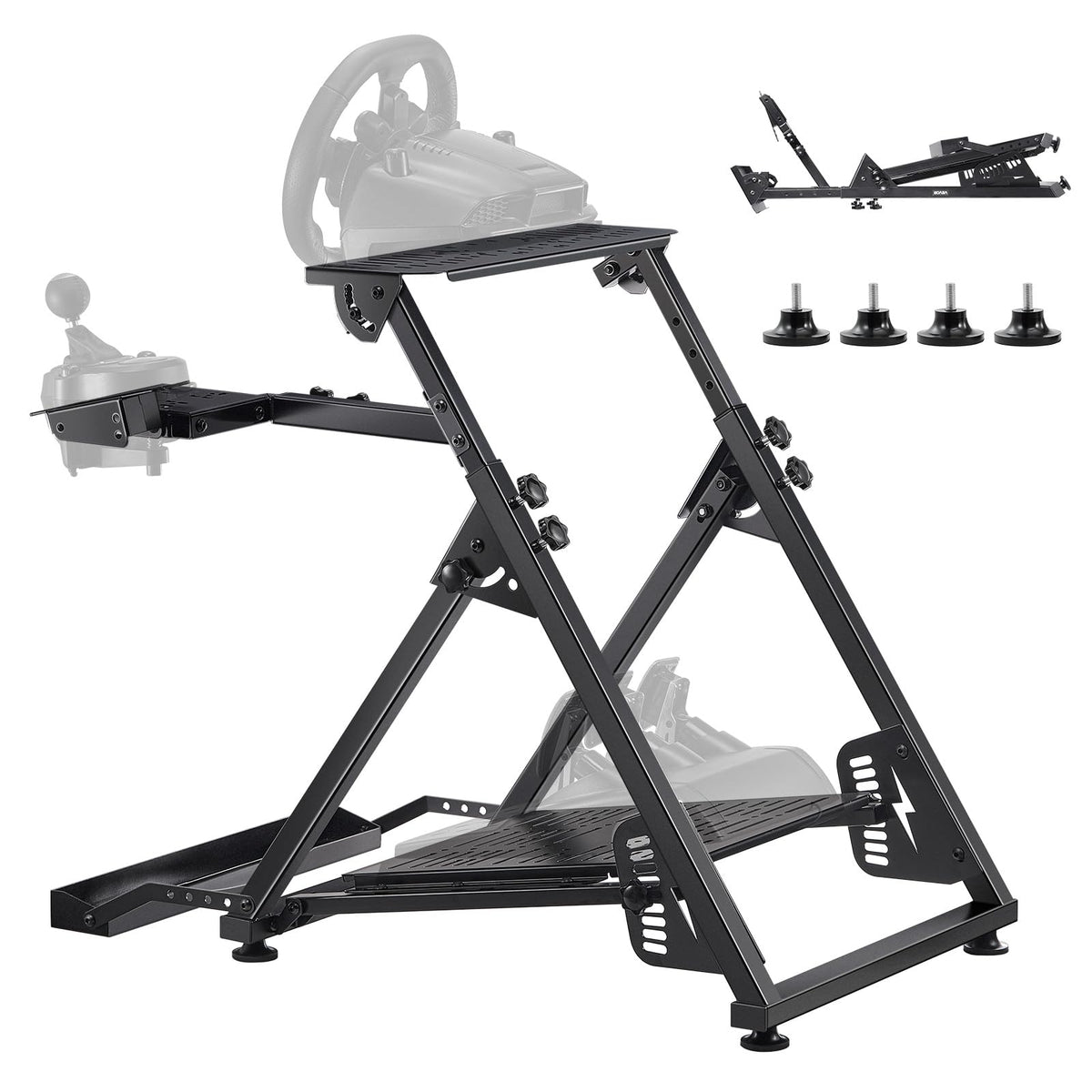 Adjustable Racing Wheel Stand for Driving Simulation Setup