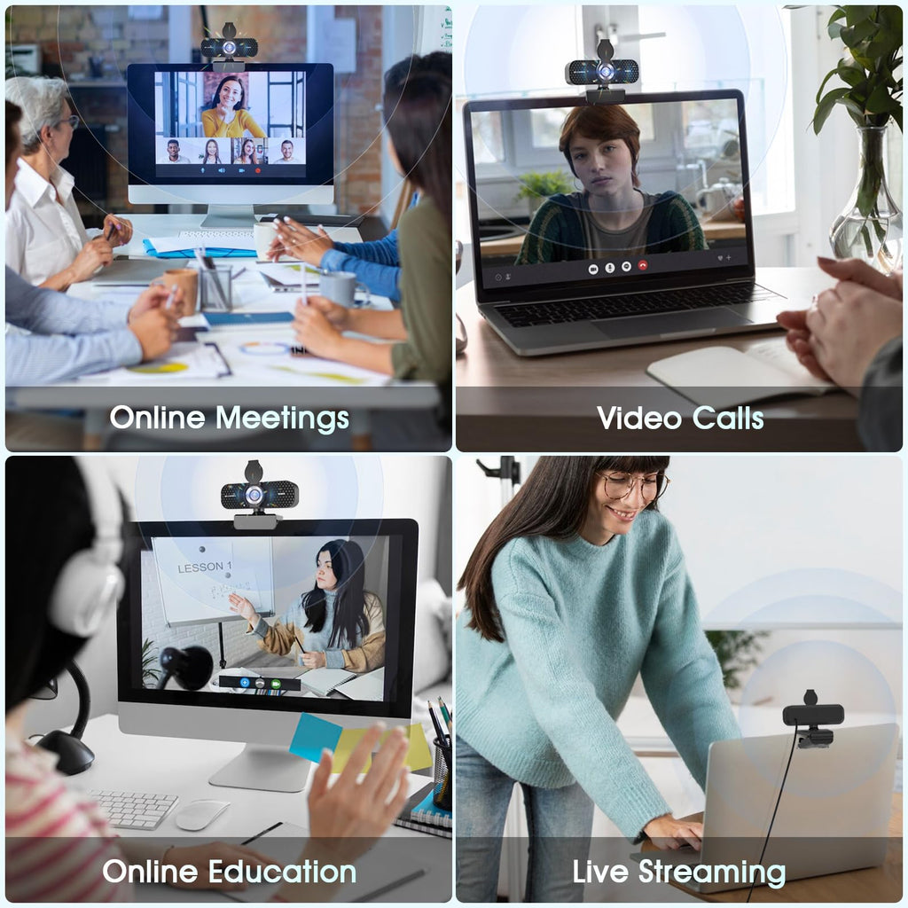 1080p Full HD Webcam with Noise-Canceling Mic & Privacy Cover