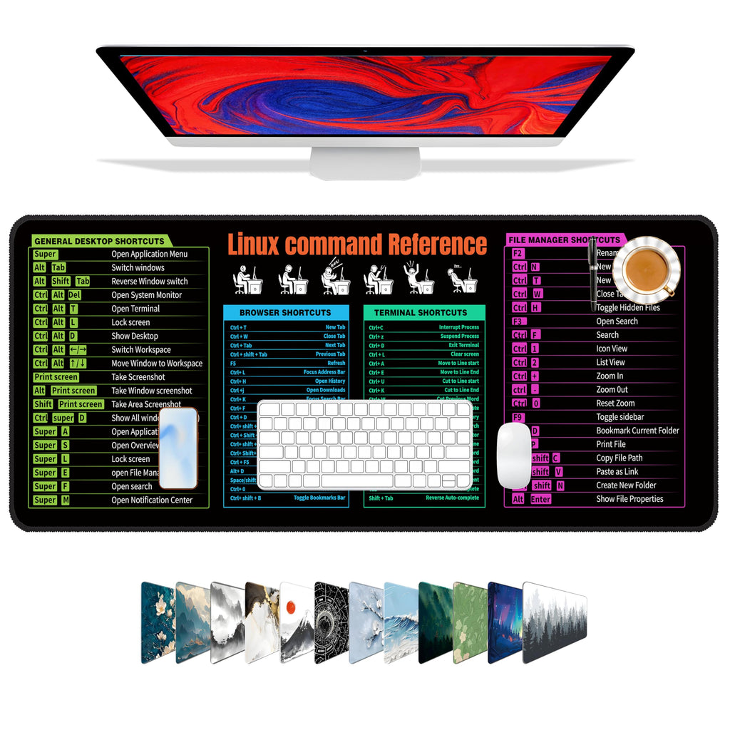 Galdas Gaming Mouse Pad XXL XL Large Long Extended Big Mousepad Non-Slip Rubber Keyboard Mouse Pad with Stitched Edges for Laptop Home Office (31.5x11.8x0.08 Inch) …