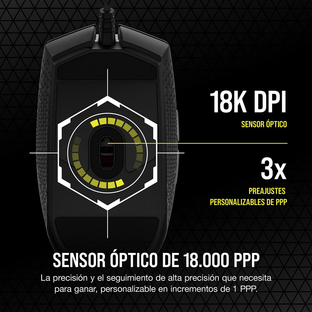 Corsair KATAR PRO XT Wired Ultra-Light FPS Gaming Mouse – 18,000 DPI – Symmetric Shape – Quickstrike Buttons – iCUE Compatible – PC, Mac, PS5, PS4, Xbox – Black