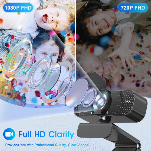 1080p Full HD Webcam with Noise-Canceling Mic & Privacy Cover