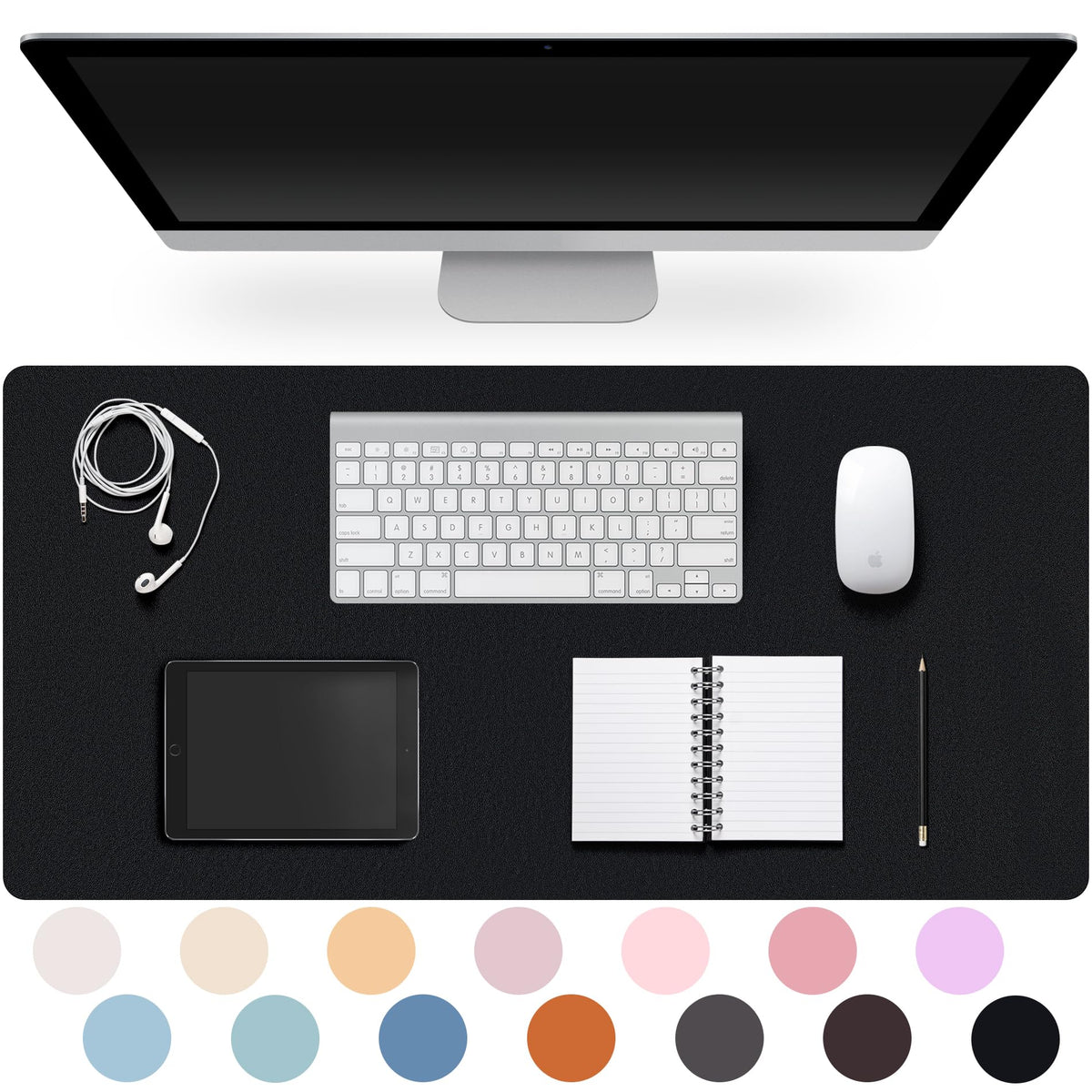 Leather Desk Pad Protector,Non-Slip Desk Pad,on-Slip PU Leather Large Mouse Pad,Easy Clean Desk Protecor Mat,Writing Pad for Office Work/Home/Decor