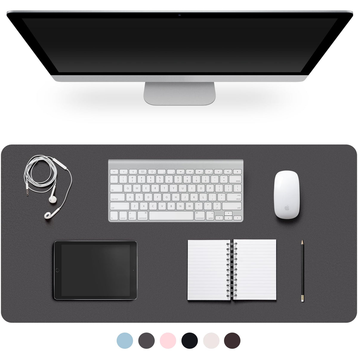 Leather Desk Pad Protector,Non-Slip Desk Pad,on-Slip PU Leather Large Mouse Pad,Easy Clean Desk Protecor Mat,Writing Pad for Office Work/Home/Decor