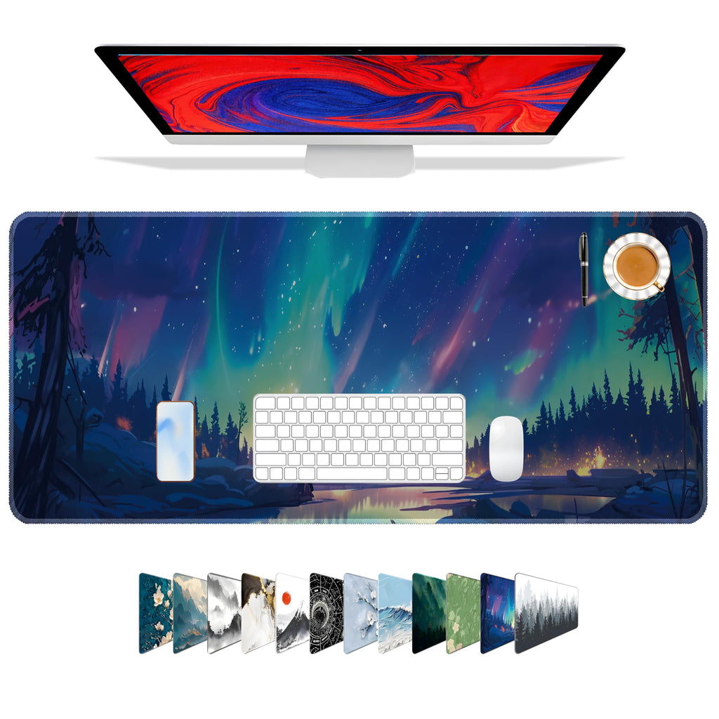 Galdas Gaming Mouse Pad XXL XL Large Long Extended Big Mousepad Non-Slip Rubber Keyboard Mouse Pad with Stitched Edges for Laptop Home Office (31.5x11.8x0.08 Inch) …