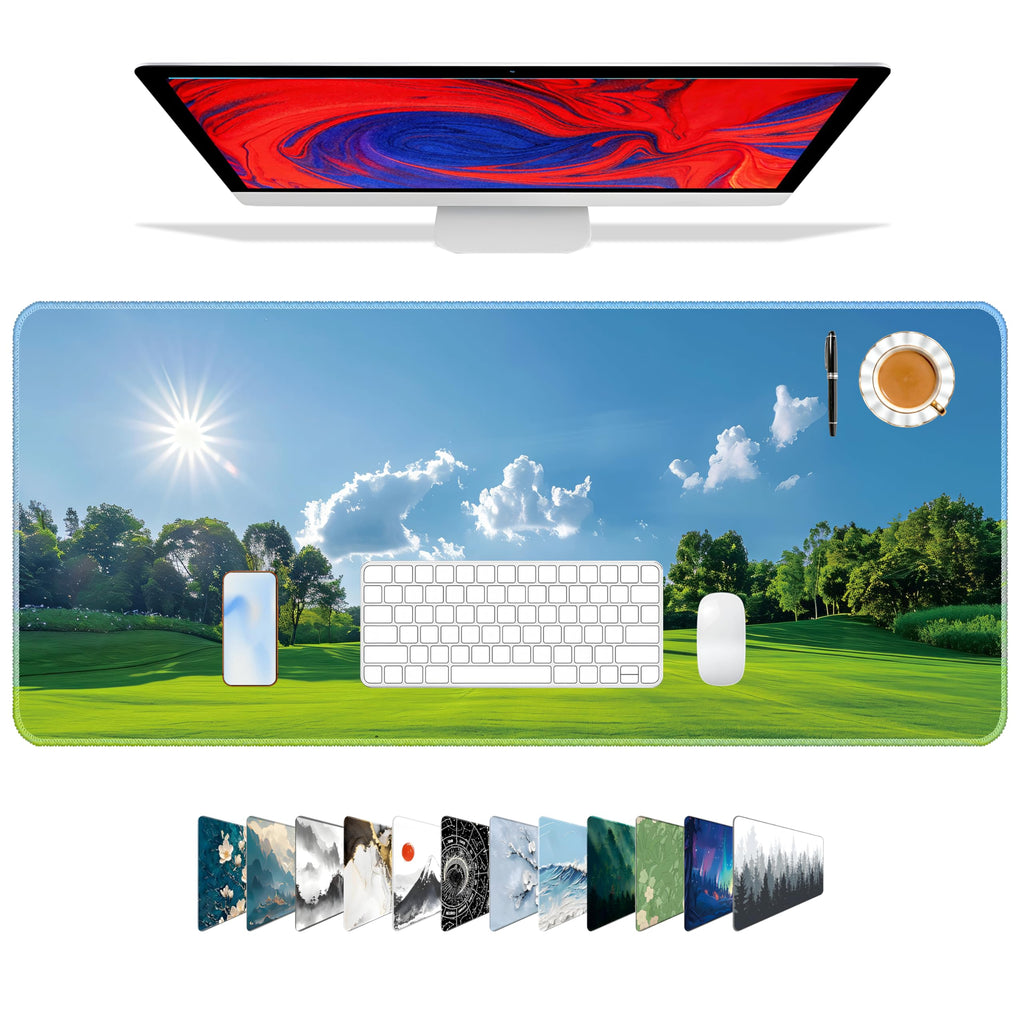 Galdas Gaming Mouse Pad XXL XL Large Long Extended Big Mousepad Non-Slip Rubber Keyboard Mouse Pad with Stitched Edges for Laptop Home Office (31.5x11.8x0.08 Inch) …