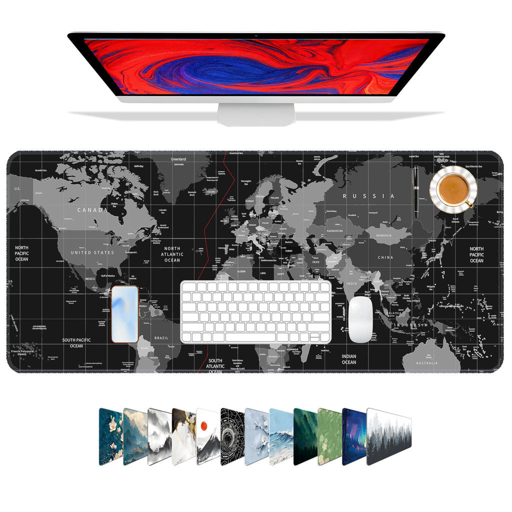 Galdas Gaming Mouse Pad XXL XL Large Long Extended Big Mousepad Non-Slip Rubber Keyboard Mouse Pad with Stitched Edges for Laptop Home Office (31.5x11.8x0.08 Inch) …
