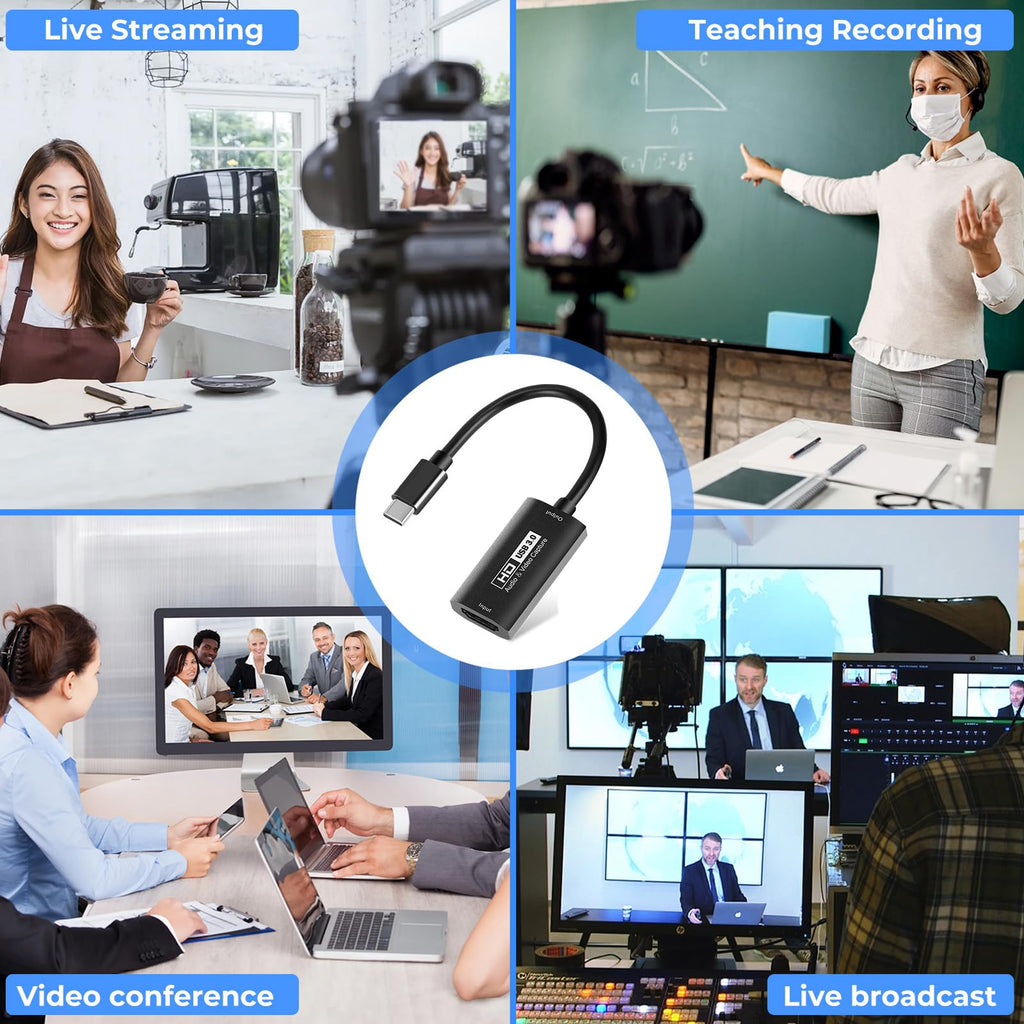 4K HDMI USB 3.0 Video Capture Card for Streaming & Recording