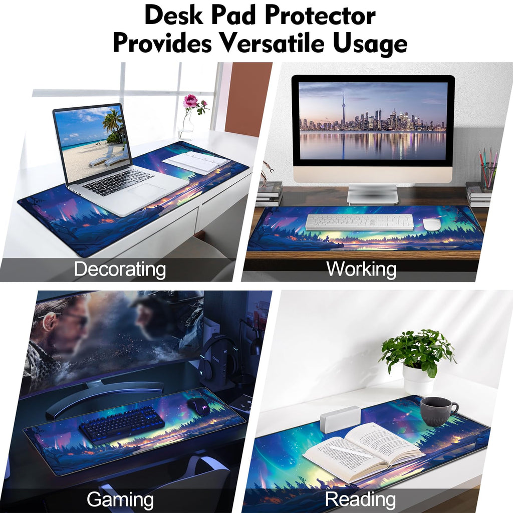 Galdas Gaming Mouse Pad XXL XL Large Long Extended Big Mousepad Non-Slip Rubber Keyboard Mouse Pad with Stitched Edges for Laptop Home Office (31.5x11.8x0.08 Inch) …