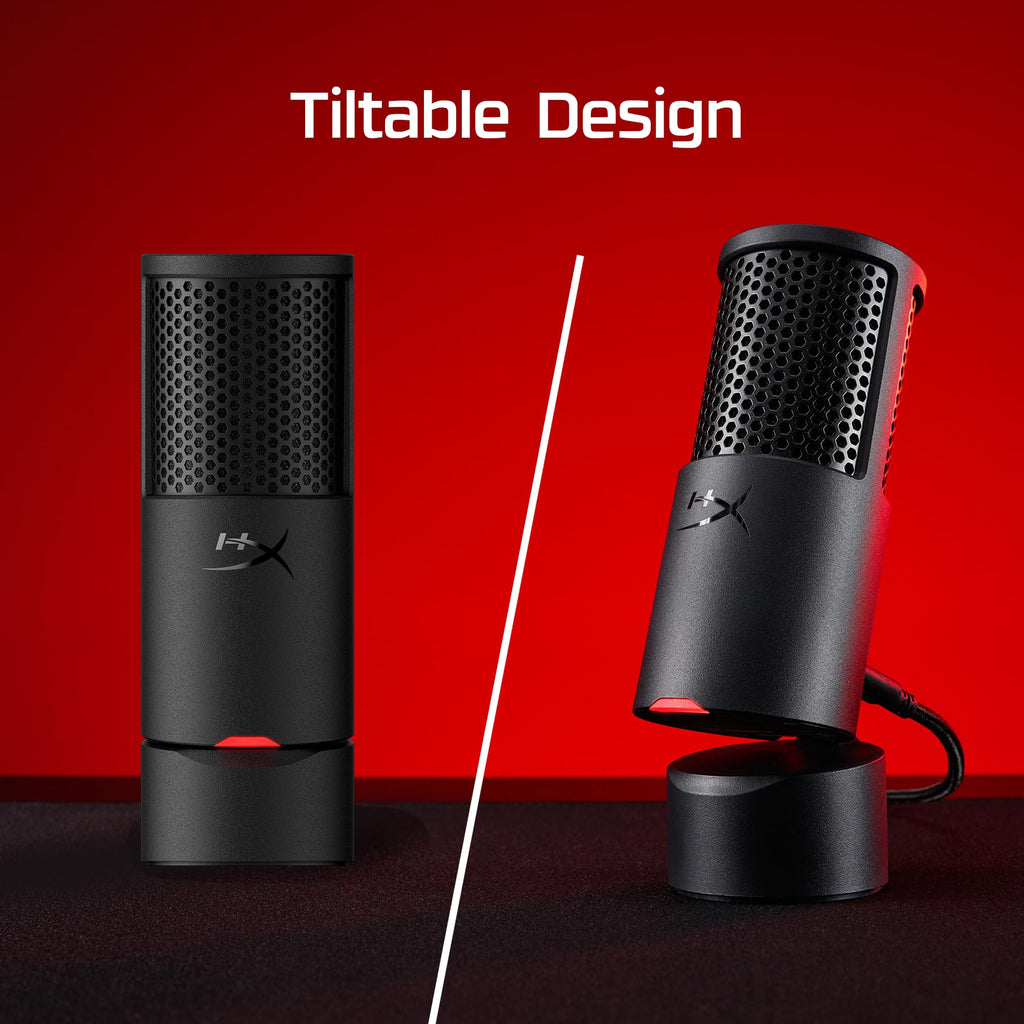 HyperX SoloCast – USB Condenser Gaming Microphone, for PC, PS4, PS5 and Mac, Tap-to-Mute Sensor, Cardioid Polar Pattern, Great for Streaming, Podcasts, Twitch, YouTube
