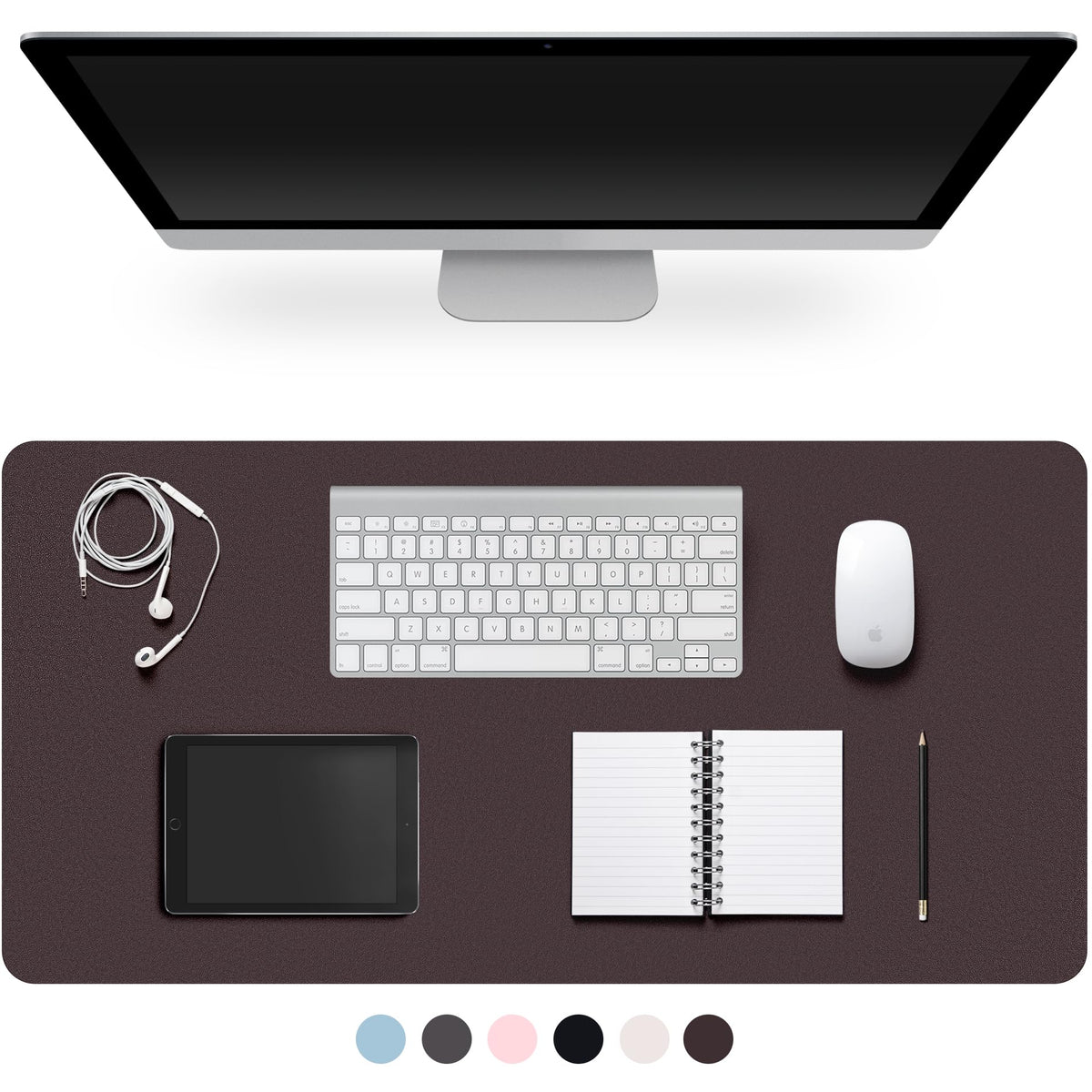 Leather Desk Pad Protector,Non-Slip Desk Pad,on-Slip PU Leather Large Mouse Pad,Easy Clean Desk Protecor Mat,Writing Pad for Office Work/Home/Decor