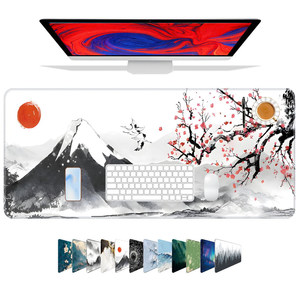 Galdas Gaming Mouse Pad XXL XL Large Long Extended Big Mousepad Non-Slip Rubber Keyboard Mouse Pad with Stitched Edges for Laptop Home Office (31.5x11.8x0.08 Inch) …