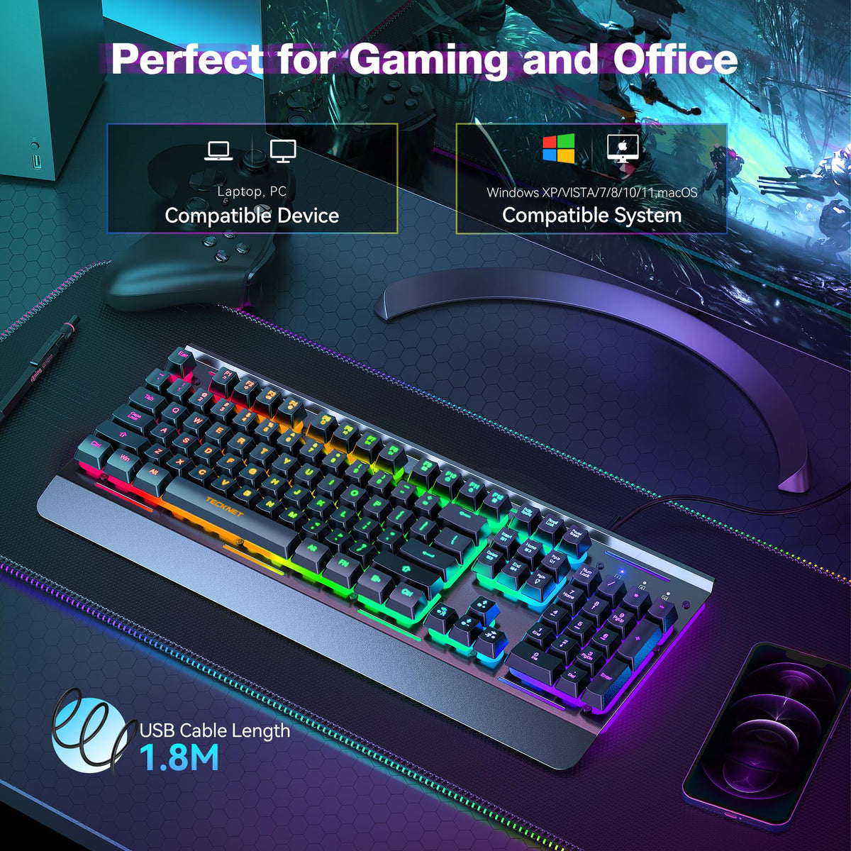 TECKNET Gaming Keyboard