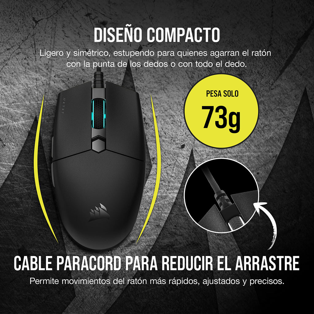 Corsair KATAR PRO XT Wired Ultra-Light FPS Gaming Mouse – 18,000 DPI – Symmetric Shape – Quickstrike Buttons – iCUE Compatible – PC, Mac, PS5, PS4, Xbox – Black